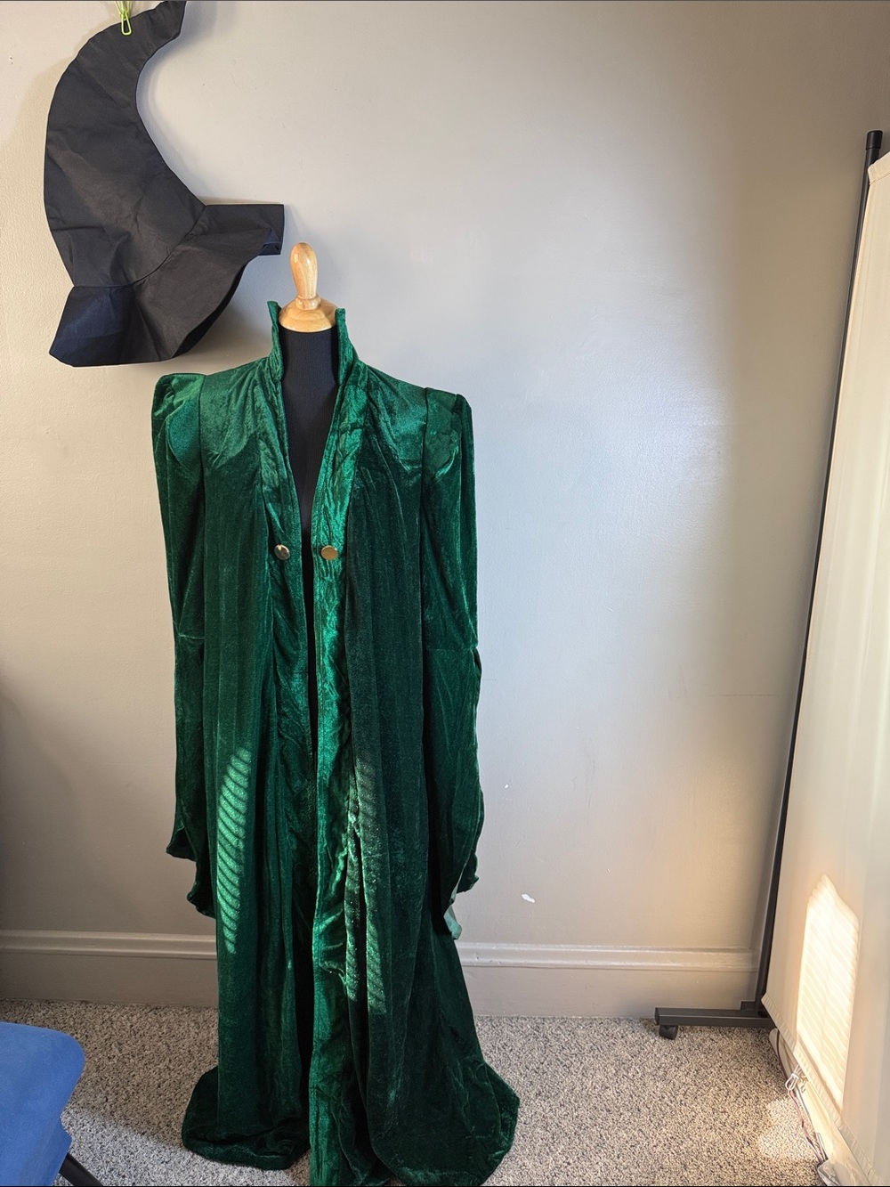 Professor McGonagall Cosplay Halloween Costume Emerald Velvet Harry Potter Sz 2X
